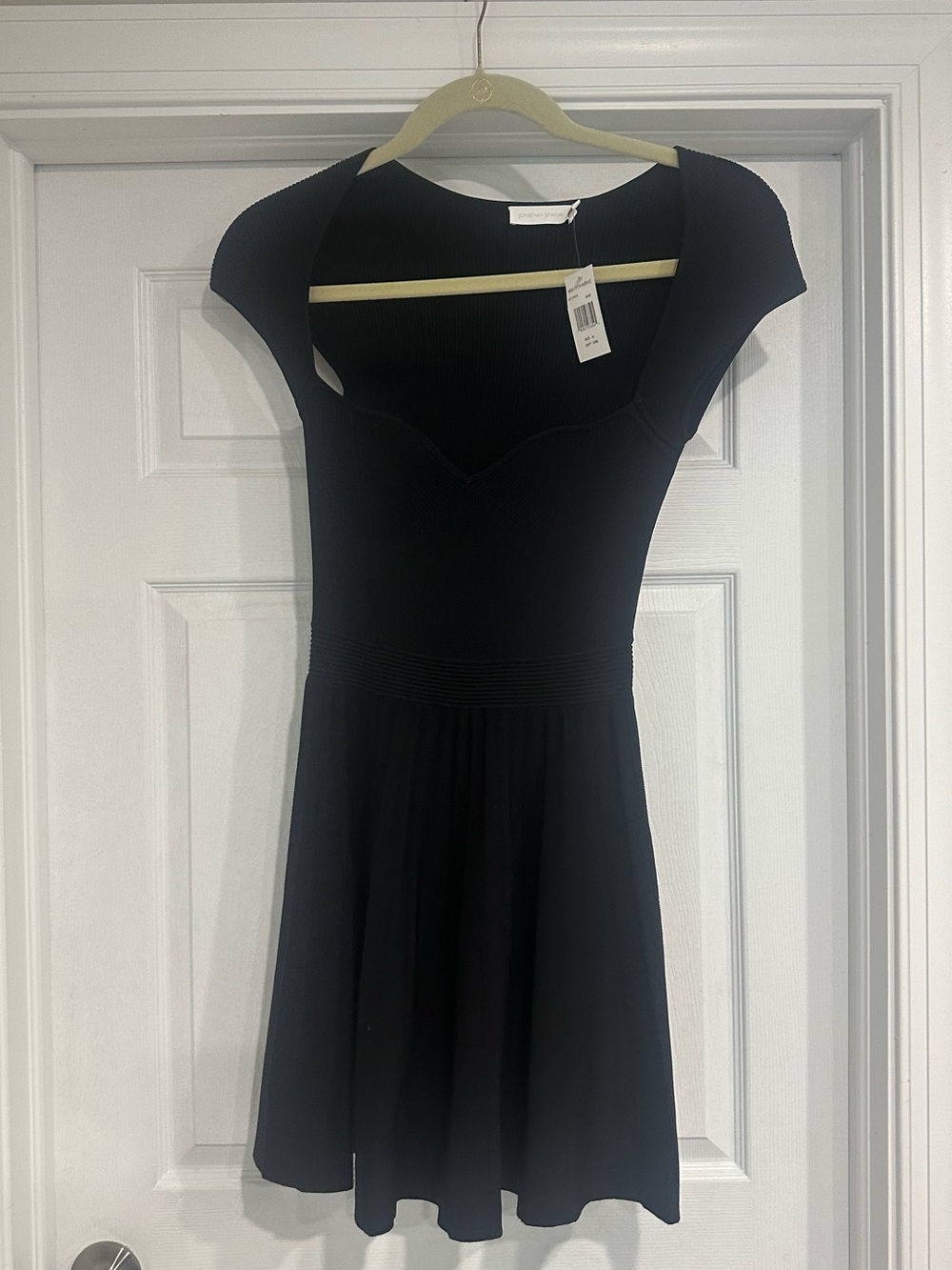NWT Jonathan Simkhai Black Knit Mini Dress Size M